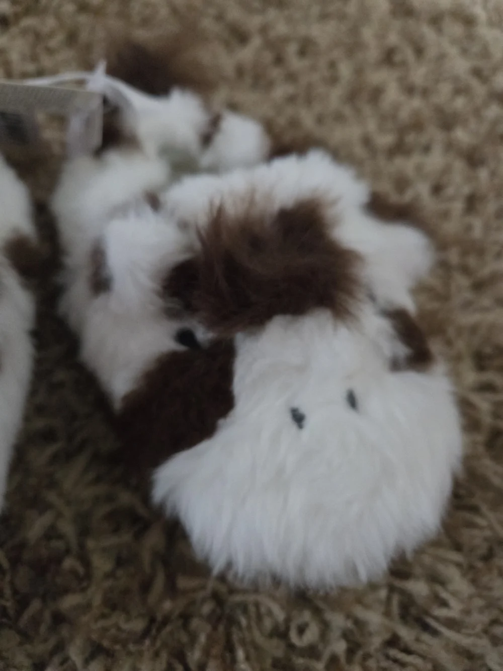 Kids Plush Cow Slippers - White and Brown Cozy Slip-Ons